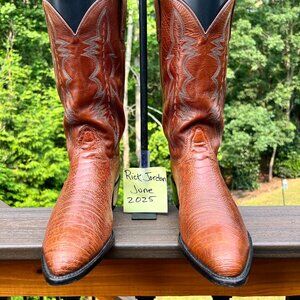 [SOLD] Lucchese 2000 Honey Color Ostrich Knee/leg Cowboy Boots in men's size 11D